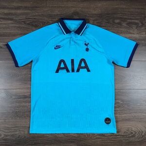 NIKE Tottenham Hotspur F.C. 2019-20 3rd Jersey Kit Mens Blue Soccer Polo Jersey
